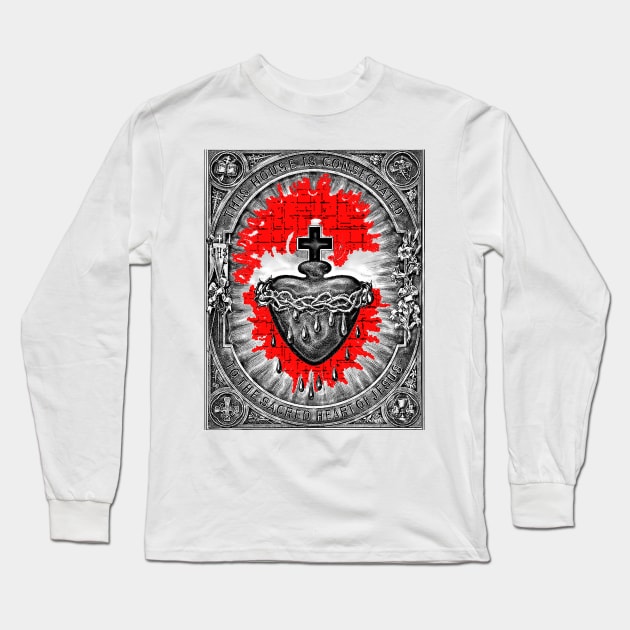 In us the SACRED HEART that endures affliction Long Sleeve T-Shirt by Marccelus